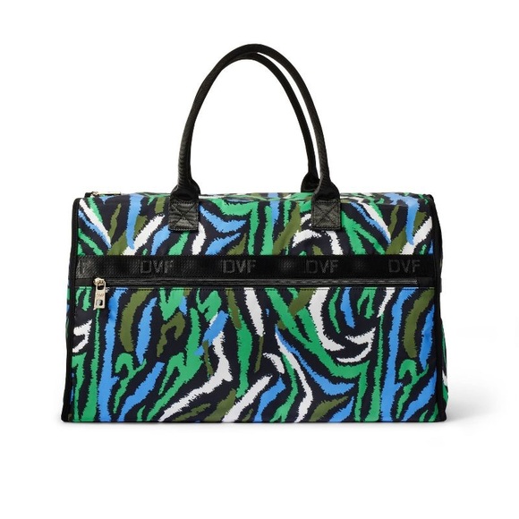 Disco Zebra Green Weekender Bag - DVF for Target nwt